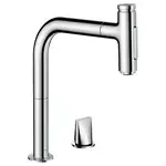 Змішувач для кухні Hansgrohe Metris Select 200 2jet sBox з витяжним душем, хром (73818000)
