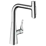 Змішувач для кухні Hansgrohe Metris Select 240 2jet з витяжним душем, хром (73822000)