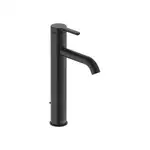 Смеситель для раковины высокий Duravit C.1 (цвет - чёрный матовый), с донным клапаном, излив 136 мм (C11030001046)