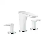 Смеситель для раковины Hansgrohe PuraVida (цвет - хром/белый),с донным клапаном (15063400)