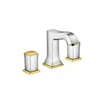 Смеситель для раковины на 3 отверстия Hansgrohe Metropol Classic (цвет - хром/золото), с донным клапаном (31304090)
