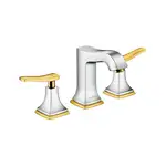 Смеситель для раковины на 3 отверстия Hansgrohe Metropol Classic (цвет - хром/золото), с донным клапаном (31330090)