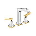 Смеситель для раковины на 3 отверстия Hansgrohe Metropol Classic (цвет - хром/золото), с донным клапаном (31331090)