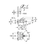 Grohe Eurostyle Смеситель для ванны с душем, хром (3359230A)
