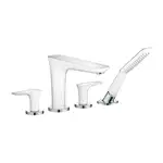 Смеситель на борт ванны Hansgrohe PuraVida (цвет - хром/белый) (15446400)