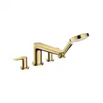 Змішувач врізний на край ванни Hansgrohe Talis E на 4 отвори, поліроване золото оптика (71748990)