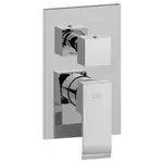 Paffoni Смеситель для душа на 2 потребителя Paffon Elle (цвет - хром с пластиной из нержавеющей стали), в комплекте с внутренней частью (EL018CR/M)