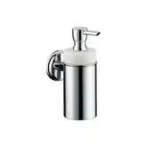 Дозатор жидкого мыла Hansgrohe Logis Classic (цвет - хром, керамика белая), емкость 125 мл (41614000)
