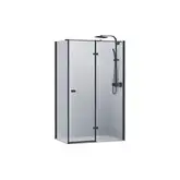 Душевая кабина Devit Up 900 х 900 х h1900 мм правая (профиль - чёрный матовый, стекло - прозрачное) (FEN2110BR)