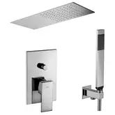 Душевая система Paffoni Shower скрытого монтажа со смесителем с верхним душем 500x220 мм (хром) (DS2Slim)