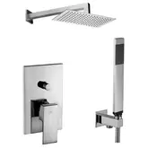 Душевая система Paffoni Shower скрытого монтажа со смесителем с верхним душем 340х220мм (цвет - хром) (KITLES091CR)
