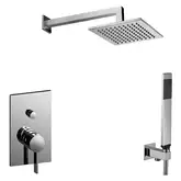 Душевая система Paffoni Shower скрытого монтажа со смесителем с верхним душем 200 x 200 мм (цвет - хром) (KITRO015CR1)