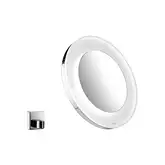 Зеркало косметическое Emco, с LED подсветкой на батарейках, увеличение 3x, хром (109600123)