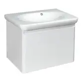 Тумба с раковиной Devit Fly 640 x 500 x 510 мм белый глянец (0020120W)