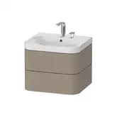 Тумба подвесная с раковиной c-shaped Duravit Happy D.2 Plus 57,5 х 49 см, лён (HP4345E7575)