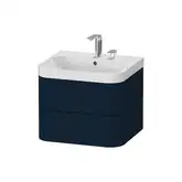 Тумба подвесная с раковиной c-shaped Duravit Happy D.2 Plus 57,5 х 49 см, тёмно-синий шелковисто-матовый лак (HP4345E9898)