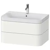 Тумба подвесная с раковиной c-shaped Duravit Happy D.2 Plus 77,5 х 49 см, белый шелковисто-матовый лак (HP4347E3636)