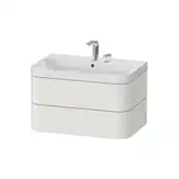 Тумба подвесная с раковиной c-shaped Duravit Happy D.2 Plus 77,5 х 49 см, скандинавский белый шелковисто-матовый лак (HP4347E3939)