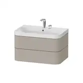 Тумба подвесная с раковиной c-shaped Duravit Happy D.2 Plus 77,5 х 49 см, серо-коричневый шелковисто-матовый лак (HP4347E6060)