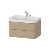 Тумба подвесная с раковиной c-shaped Duravit Happy D.2 Plus 77,5 х 49 см, дуб средиземноморский (HP4347E7171)