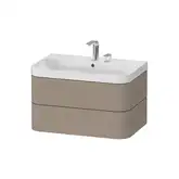 Тумба подвесная с раковиной c-shaped Duravit Happy D.2 Plus 77,5 х 49 см, лён (HP4347E7575)