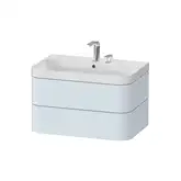 Тумба подвесная с раковиной c-shaped Duravit Happy D.2 Plus 77,5 х 49 см, светло-голубой шелковисто-матовый лак (HP4347E9797)