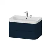 Тумба подвесная с раковиной c-shaped Duravit Happy D.2 Plus 77,5 х 49 см, тёмно синий шелковисто-матовый лак (HP4347E9898)