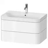 Тумба подвесная с раковиной c-shaped Duravit Happy D.2 Plus 77,5 х 49 см, белый глянец (HP4347O2222)