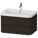 Тумба подвесная с раковиной c-shaped Duravit Happy D.2 Plus 77,5 х 49 см, орех брашированный (HP4347O6969)