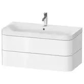 Тумба подвесная с раковиной c-shaped Duravit Happy D.2 Plus 97,5 х 49 см, белый глянец (HP4348E2222)