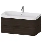 Тумба подвесная с раковиной c-shaped Duravit Happy D.2 Plus 97,5 х 49 см, орех брашированный (HP4348E6969)