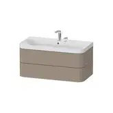 Тумба подвесная с раковиной c-shaped Duravit Happy D.2 Plus 97,5 х 49 см, лён (HP4348E7575)