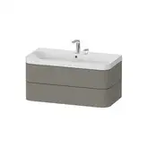 Тумба подвесная с раковиной c-shaped Duravit Happy D.2 Plus 97,5 х 49 см, каменно-серый шелковисто-матовый лак (HP4348E9292)