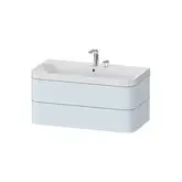 Тумба подвесная с раковиной c-shaped Duravit Happy D.2 Plus 97,5 х 49 см, светло-голубой шелковисто-матовый лак (HP4348E9797)