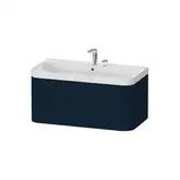 Тумба подвесная с раковиной c-shaped Duravit Happy D.2 Plus 97,5 х 49 см, тёмно синий шелковисто-матовый лак (HP4348E9898)