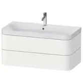 Тумба подвесная с раковиной c-shaped Duravit Happy D.2 Plus 97,5 х 49 см, белый шелковисто-матовый лак (HP4348O3636)