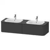 Тумбочка для подвесной консоли Duravit Happy D.2 Plus 160 х 55 см, графит суперматовый (HP4956B8080)