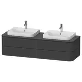 Тумбочка для подвесной консоли Duravit Happy D.2 Plus 160 х 55 см, графит суперматовый (HP4964B8080)
