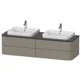 Тумбочка для подвесной консоли Duravit Happy D.2 Plus 160 х 55 см, каменно-серый шелковисто-матовый лак (HP4964B9292)