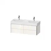 Комплект мебели тумба подвесная с двойной раковиной Duravit XSquare 118,4 х 46 см (XS416402222+23531200141)