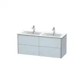 Комплект мебели тумба подвесная с двойной раковиной Duravit XSquare 128 х 47,8 см (XS417509797+2336130000)