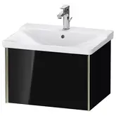 Тумба подвесная под раковину Duravit XViu 61 x 46,9 см, чёрный глянцевый (XV40150B140)