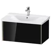 Тумба подвесная под раковину Duravit XViu 81 x 46,9 см, чёрный глянцевый (XV40160B140)