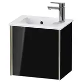 Тумба подвесная под раковину Duravit XViu 41 x 29 см, чёрный глянцевый (XV4024LB140)