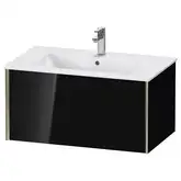 Тумба подвесная под раковину Duravit XViu 81 x 48 см, чёрный глянцевый (XV40260B140)