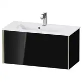 Тумба подвесная компакт, под раковину Duravit XViu 81 x 39 см, чёрный глянцевый (XV40790B140)