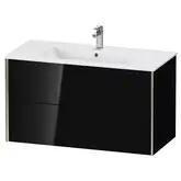 Тумба подвесная под раковину Duravit XViu 101 x 48 см, чёрный глянцевый (XV41270B140)