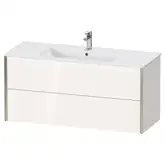 Тумба подвесная под раковину Duravit XViu 121 x 48 см, белый глянцевый (XV41280B122)
