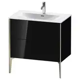 Тумба напольная под раковину Duravit XViu 81 x 48 см, чёрный глянцевый (XV43020B140)