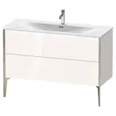 Тумба напольная под раковину Duravit XViu 121 x 48 см, белый глянцевый (XV43040B122)